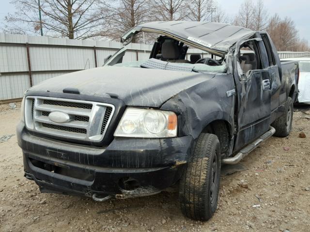 1FTRX14W76FA37446 - 2006 FORD F150 BLACK photo 2