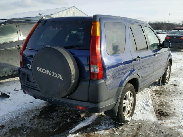 JHLRD78814C053246 - 2004 HONDA CR-V EX BLUE photo 4