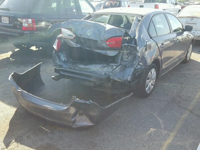 3VW2K7AJ0CM382886 - 2012 VOLKSWAGEN JETTA BASE 灰色 照片 4