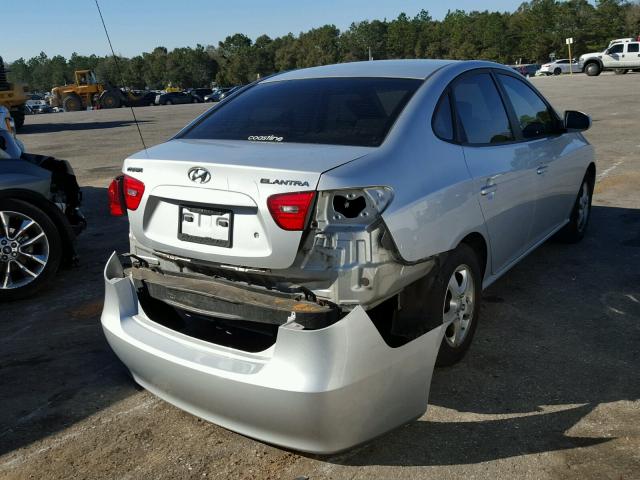 KHMDT46D97U163102 - 2007 HYUNDAI ELANTRA GL SILVER photo 4