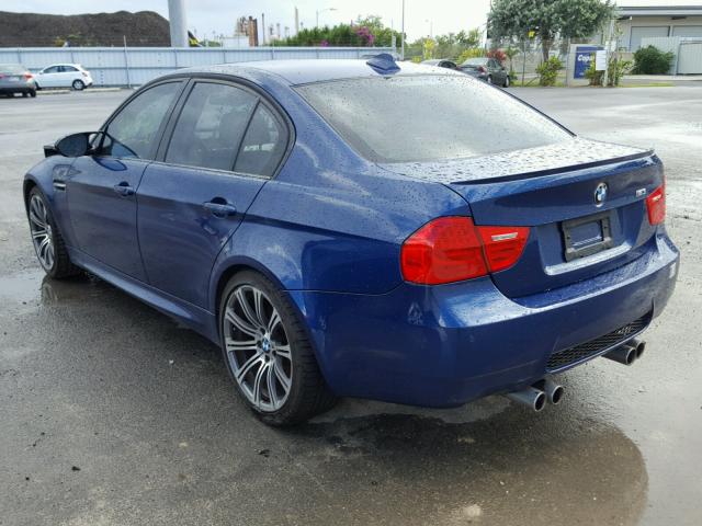 WBSPM9C51AE202129 - 2010 BMW M3 BLUE photo 3