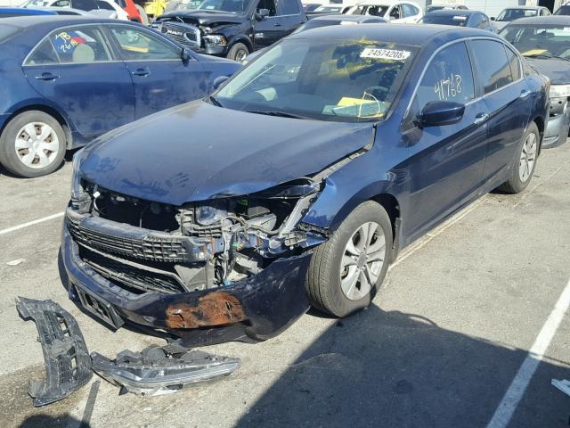 1HGCR2F30EA271420 - 2014 HONDA ACCORD LX BLUE photo 2