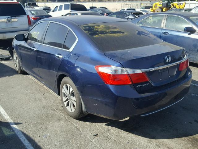 1HGCR2F30EA271420 - 2014 HONDA ACCORD LX BLUE photo 3