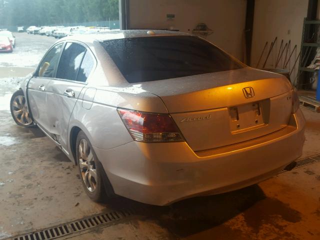 1HGCP36838A053337 - 2008 HONDA ACCORD EXL SILVER photo 3