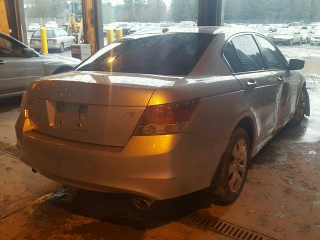 1HGCP36838A053337 - 2008 HONDA ACCORD EXL SILVER photo 4