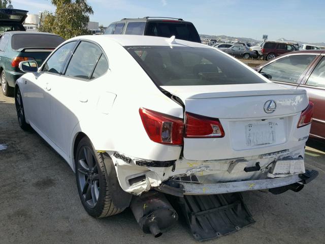 JTHBF5C28D5185374 - 2013 LEXUS IS 250 WHITE photo 3