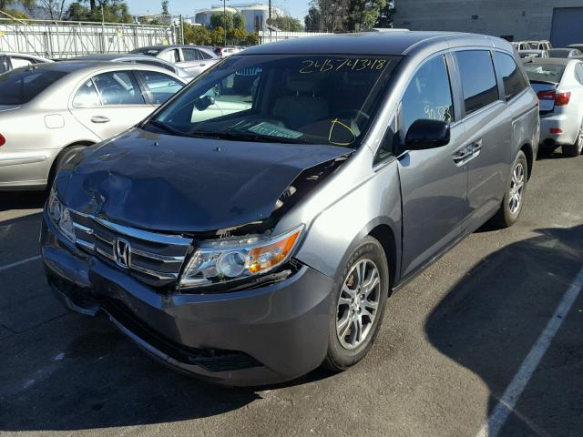 5FNRL5H4XBB064196 - 2011 HONDA ODYSSEY EX GRAY photo 2