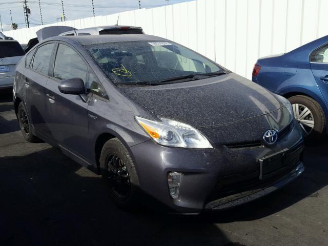 JTDKN3DU8E0383220 - 2014 TOYOTA PRIUS GRAY photo 1