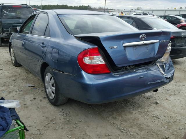 4T1BE32KX3U641482 - 2003 TOYOTA CAMRY LE BLUE photo 3