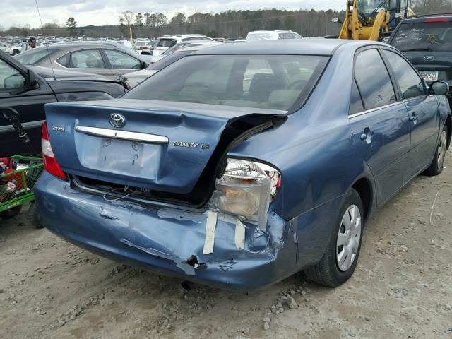 4T1BE32KX3U641482 - 2003 TOYOTA CAMRY LE BLUE photo 4