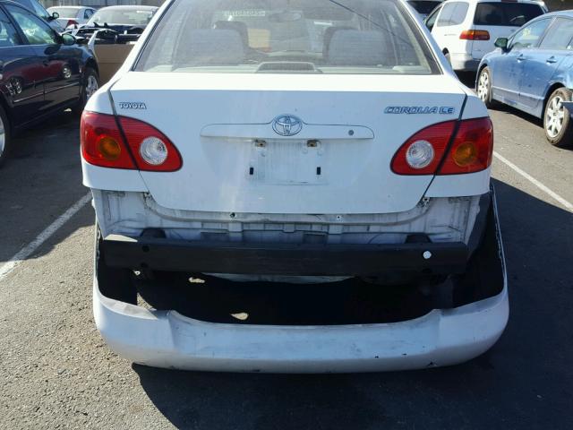 1NXBR32E63Z063332 - 2003 TOYOTA COROLLA CE WHITE photo 9