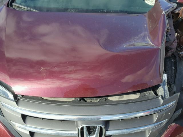 5J6RM4H51EL062624 - 2014 HONDA CR-V EX MAROON photo 7