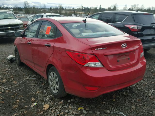 KHMCT4AE2CU081355 - 2012 HYUNDAI ACCENT GLS RED photo 3