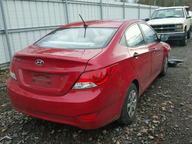 KHMCT4AE2CU081355 - 2012 HYUNDAI ACCENT GLS RED photo 4