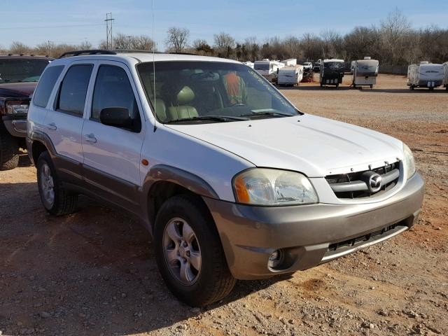 4F2CZ06194KM32602 - 2004 MAZDA TRIBUTE WHITE photo 1