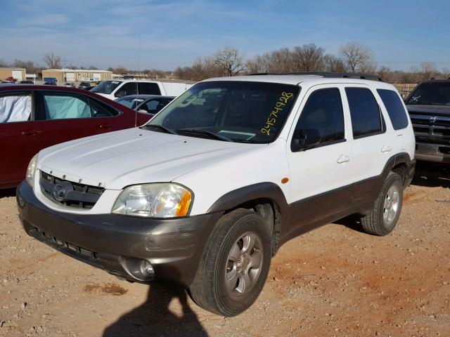 4F2CZ06194KM32602 - 2004 MAZDA TRIBUTE WHITE photo 2