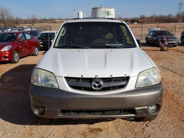 4F2CZ06194KM32602 - 2004 MAZDA TRIBUTE WHITE photo 9