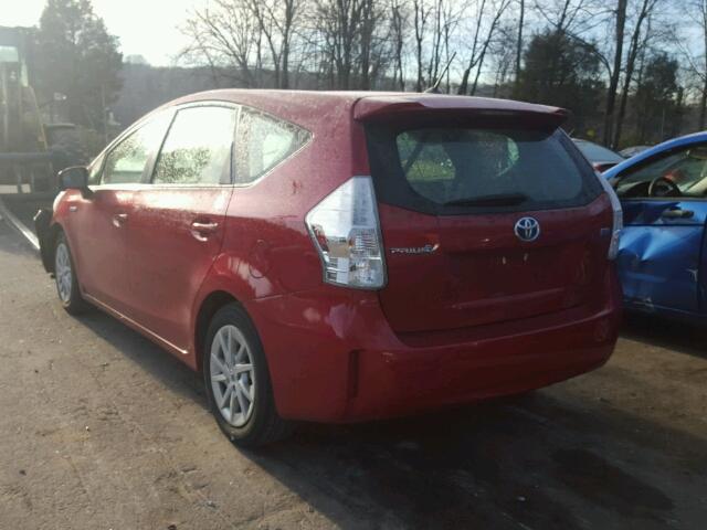 JTDZN3EU3C3036600 - 2012 TOYOTA PRIUS V RED photo 3