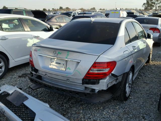 WDDGF4HB3DA878960 - 2013 MERCEDES-BENZ C 250 SILVER photo 4