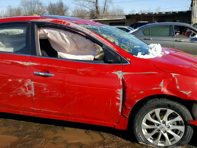 3N1AB7AP6HY294303 - 2017 NISSAN SENTRA S RED photo 9