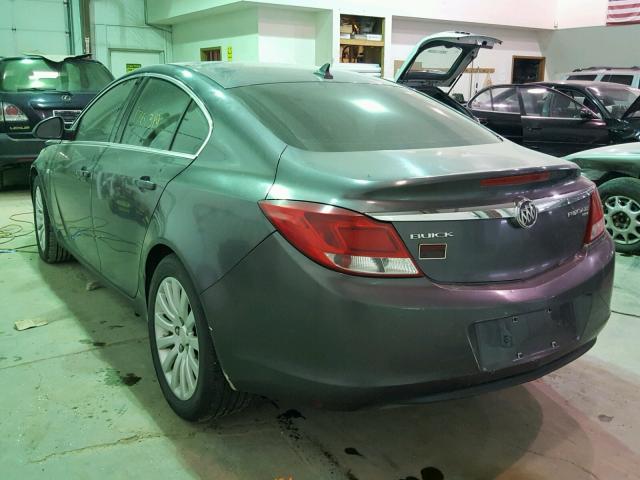 W04GN5EC6B1106301 - 2011 BUICK REGAL CXL GRAY photo 3