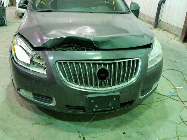 W04GN5EC6B1106301 - 2011 BUICK REGAL CXL GRAY photo 9