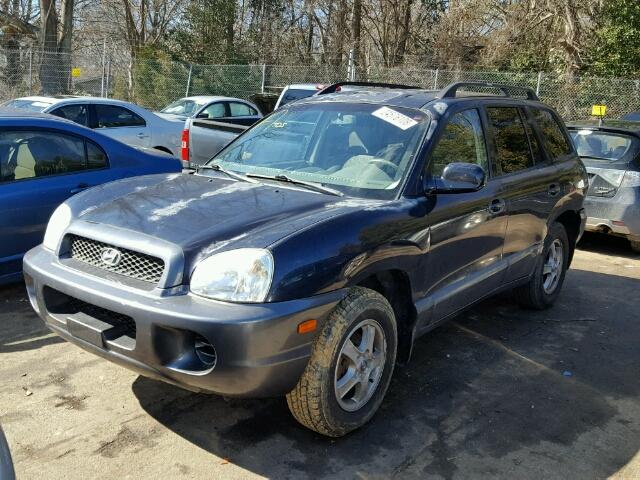 KM8SB12B84U624503 - 2004 HYUNDAI SANTA FE G BLUE photo 2