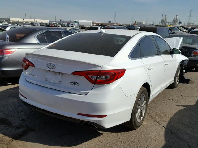 5NPE24AF1FH180336 - 2015 HYUNDAI SONATA SE WHITE photo 4