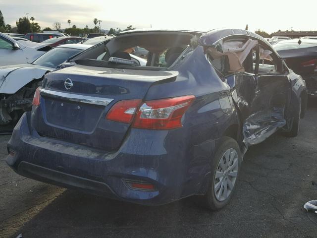 3N1AB7AP9HY375490 - 2017 NISSAN SENTRA S BLUE photo 4