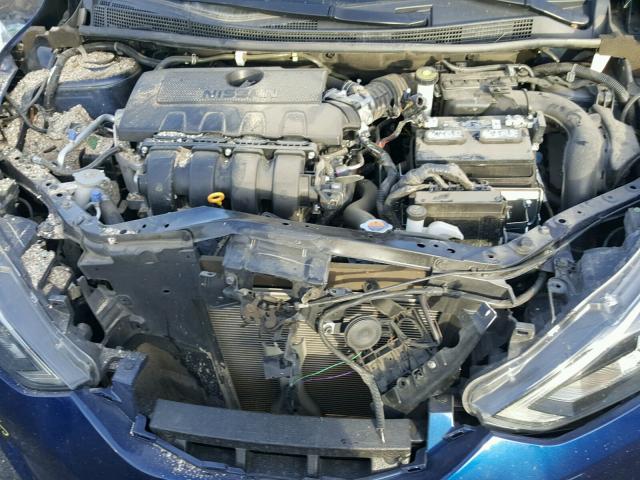 3N1AB7AP9HY375490 - 2017 NISSAN SENTRA S BLUE photo 7