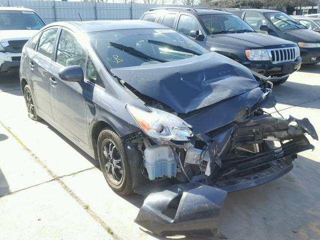 JTDKN3DUXC1523128 - 2012 TOYOTA PRIUS GRAY photo 1