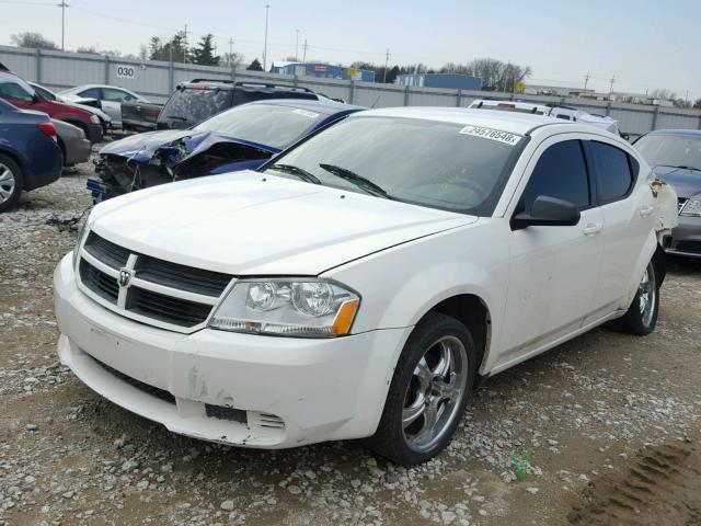 1B3LC46K88N660162 - 2008 DODGE AVENGER SE WHITE photo 2