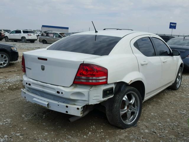 1B3LC46K88N660162 - 2008 DODGE AVENGER SE WHITE photo 4