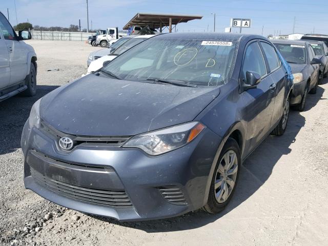 5YFBURHE8FP325219 - 2015 TOYOTA COROLLA L GRAY photo 2