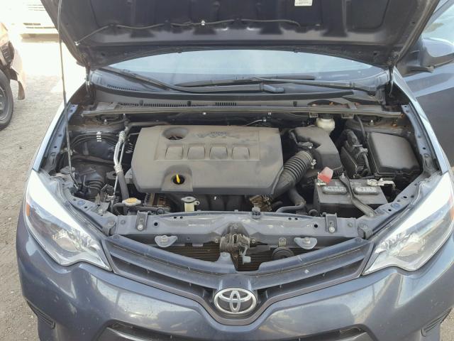 5YFBURHE8FP325219 - 2015 TOYOTA COROLLA L GRAY photo 7