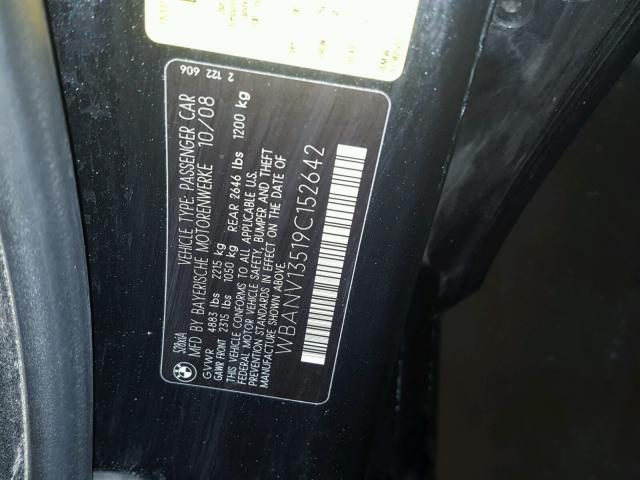 WBANV13519C152642 - 2009 BMW 528 XI Սև լուսանկար 10