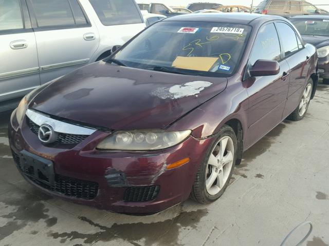 1YVHP80DX65M49949 - 2006 MAZDA 6 S MAROON photo 2