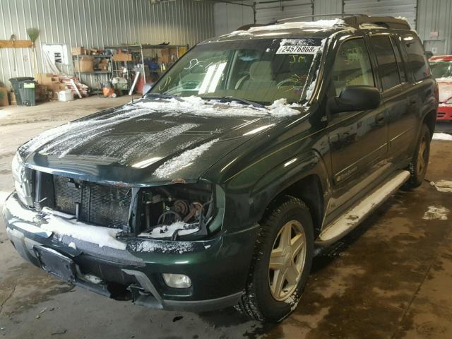 1GNET16S236144220 - 2003 CHEVROLET TRAILBLAZE GREEN photo 2