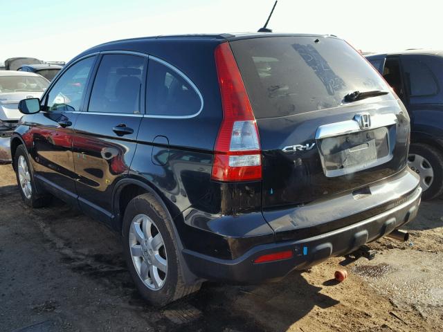 5J6RE48758L038099 - 2008 HONDA CR-V EXL BLACK photo 3