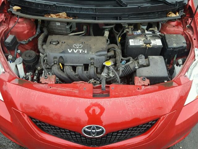 JTDBT903391297304 - 2009 TOYOTA YARIS RED photo 7