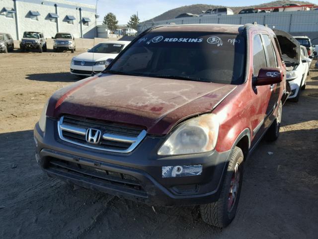 JHLRD78872C091058 - 2002 HONDA CR-V EX RED photo 2