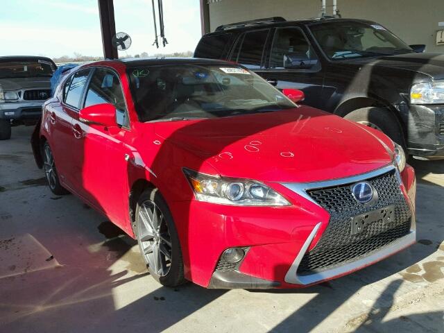 JTHKD5BH7E2194968 - 2014 LEXUS CT 200 RED photo 1