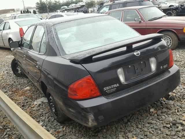 3N1CB51D84L848421 - 2004 NISSAN SENTRA 1.8 BLACK photo 3