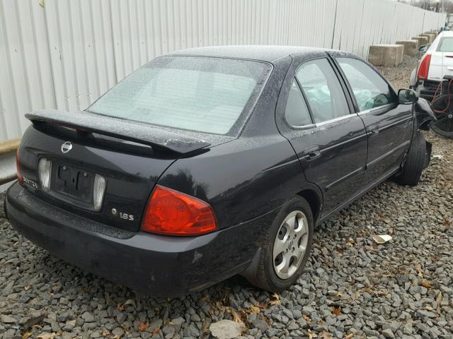 3N1CB51D84L848421 - 2004 NISSAN SENTRA 1.8 BLACK photo 4