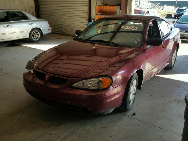 1G2NE52F75M125135 - 2005 PONTIAC GRAND AM S ბურგუნდია ფოტო 2