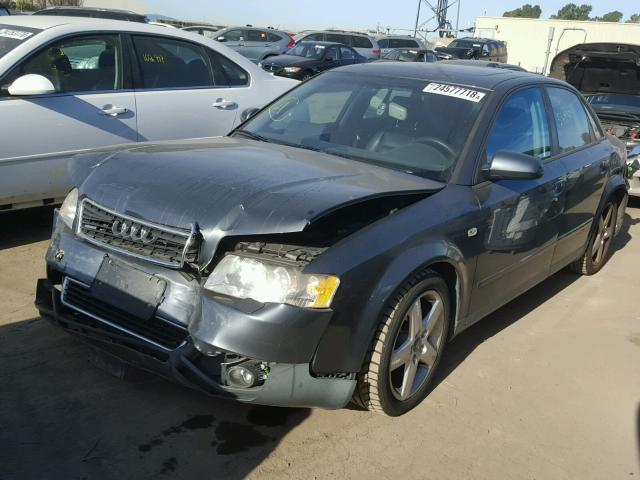 WAULC68E14A087279 - 2004 AUDI A4 1.8T QU GRAY photo 2