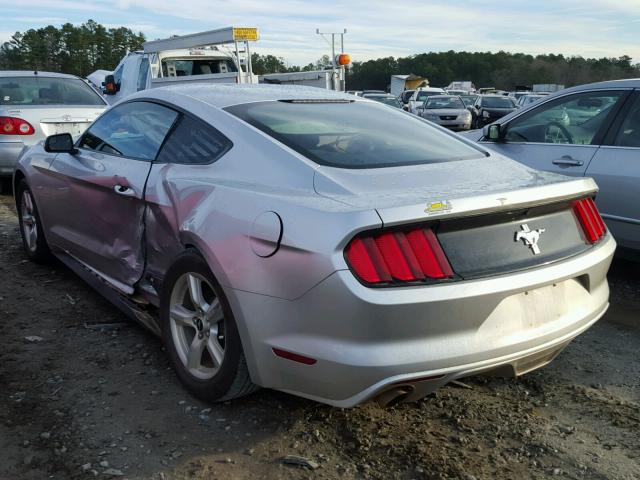 1FA6P8AM4H5270262 - 2017 FORD MUSTANG SILVER photo 3