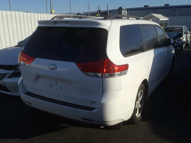 5TDKK3DC3ES514728 - 2014 TOYOTA SIENNA LE WHITE photo 4