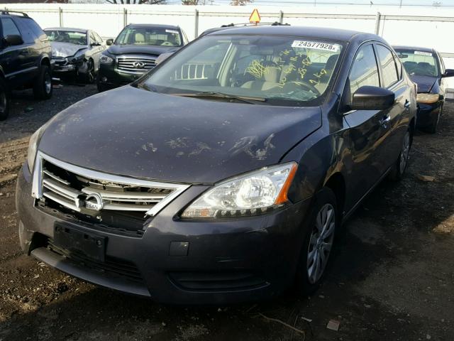 3N1AB7AP5DL721140 - 2013 NISSAN SENTRA S GRAY photo 2