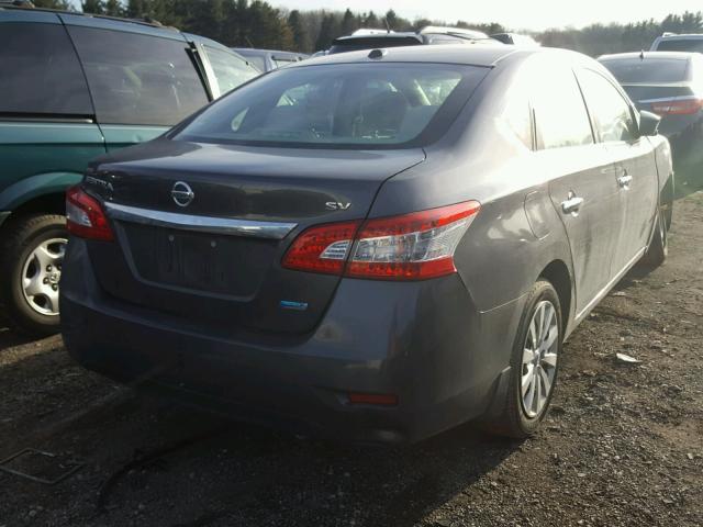 3N1AB7AP5DL721140 - 2013 NISSAN SENTRA S GRAY photo 4